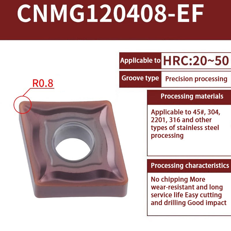 116-CNMG120404 turning blade 120408 steel stainless steel aluminum diamond outer circle alloy blade Shandong Denso Pricision Tools Co.,Ltd.